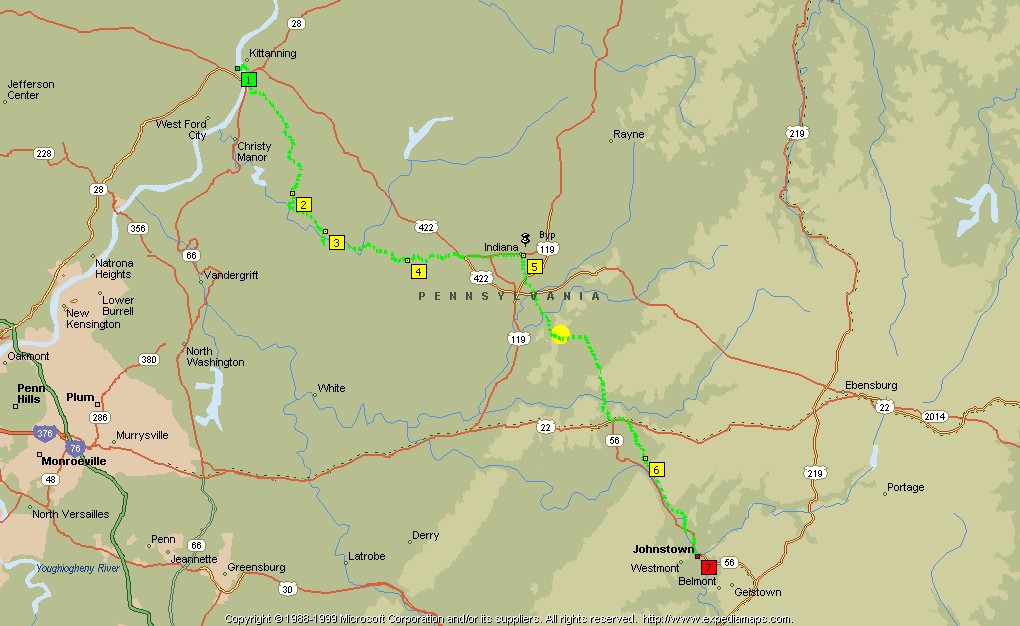 Kittanning to Johnstown