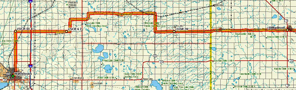 Watertown to Madison