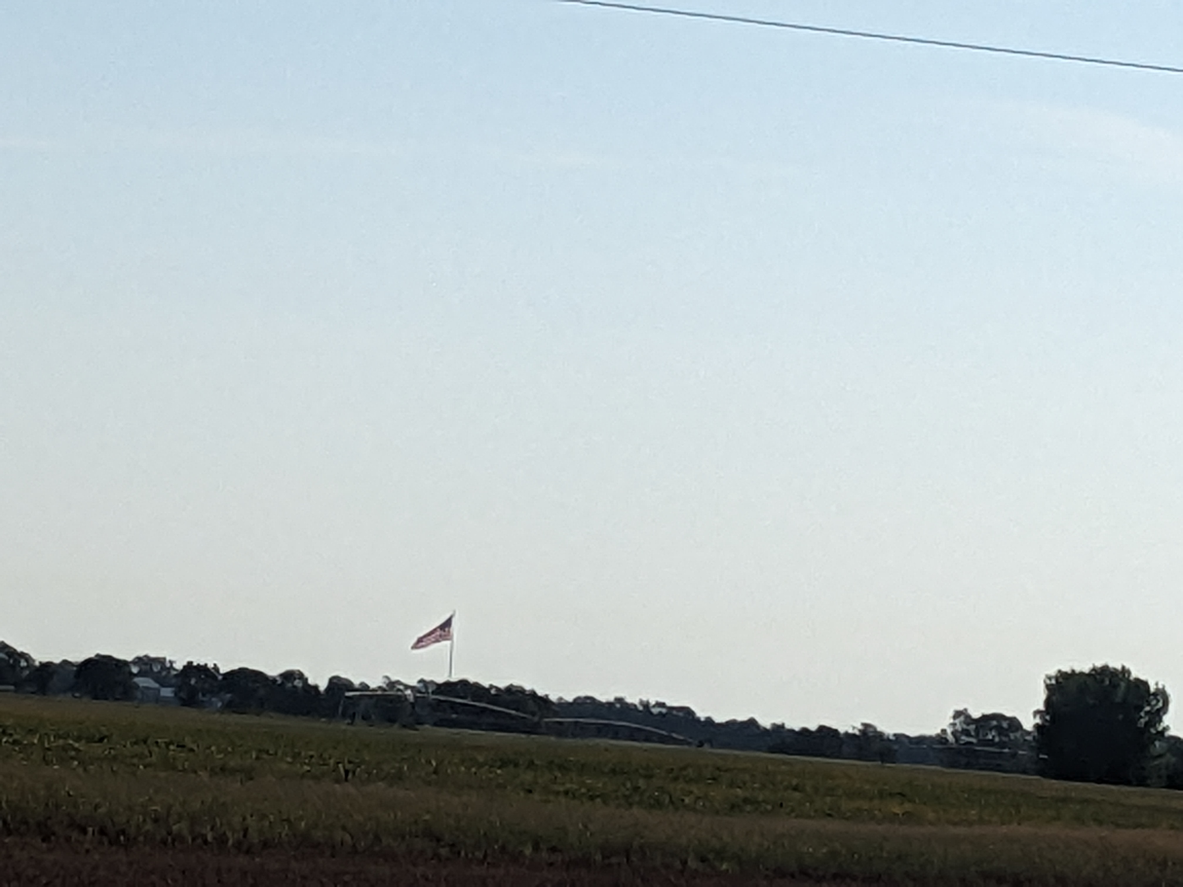 Flag blowing in the wind